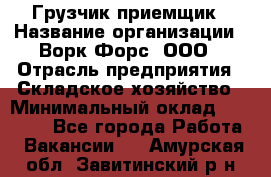 Грузчик-приемщик › Название организации ­ Ворк Форс, ООО › Отрасль предприятия ­ Складское хозяйство › Минимальный оклад ­ 30 000 - Все города Работа » Вакансии   . Амурская обл.,Завитинский р-н